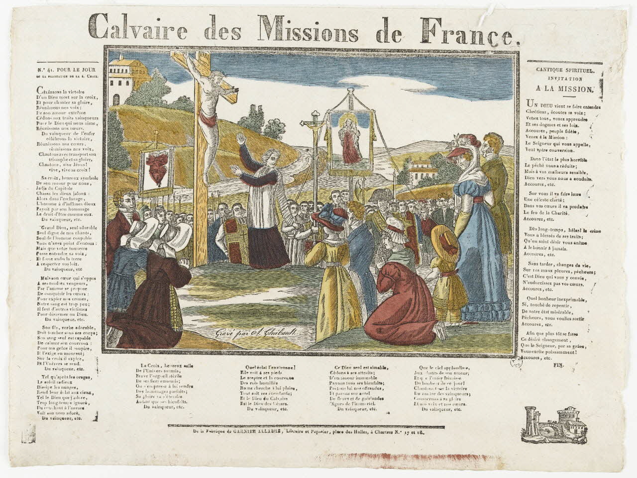 Antoine Thiébault ; Jacques-Pierre Garnier-Allabre imagerie ancienne Calvaire des Missions de France. Chartres 1826-1828 1965.75.196 Photo RMN-Grand Palais (Mucem)