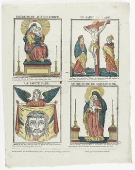 Henri Alexandre Joseph Martin-Delahaye ; Martin-Muiron Louis imagerie ancienne Planche de saintetés Lille 1827 1965.75.409  Photo RMN-Grand Palais (Mucem)