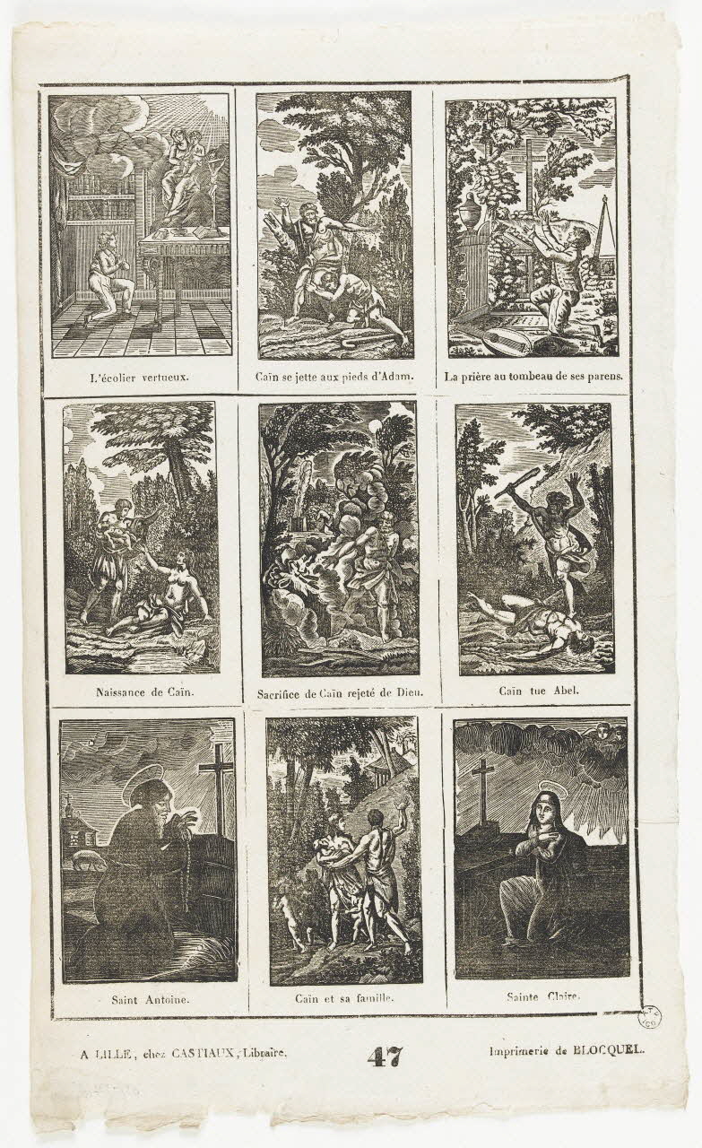 Jean-Baptiste Castiaux ; Simon-François Blocquel imagerie ancienne Scènes bibliques Lille 1809-1837 1965.75.418 Photo RMN-Grand Palais (Mucem)