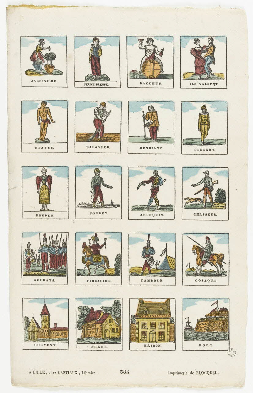 Jean-Baptiste Castiaux ; Simon-François Blocquel imagerie ancienne Série de figures Lille 1809-1837 1965.75.565 Photo RMN-Grand Palais (Mucem)