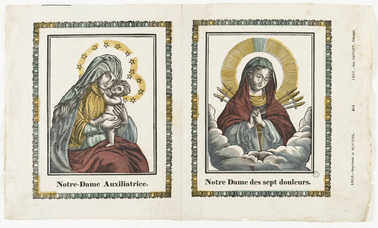imagerie ancienne NOTRE DAME AUXILIATRICE, NOTRE DAME DES SEPT DOULEURS 1965.75.580 Photo RMN-Grand Palais (Mucem)