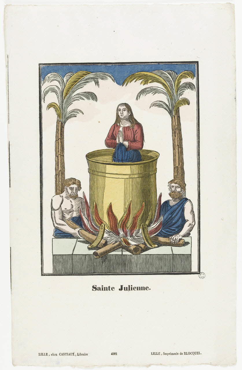 Jean-Baptiste Castiaux ; Simon-François Blocquel imagerie ancienne Sainte Julienne. Lille 1809-1837 1965.75.590 Photo RMN-Grand Palais (Mucem)