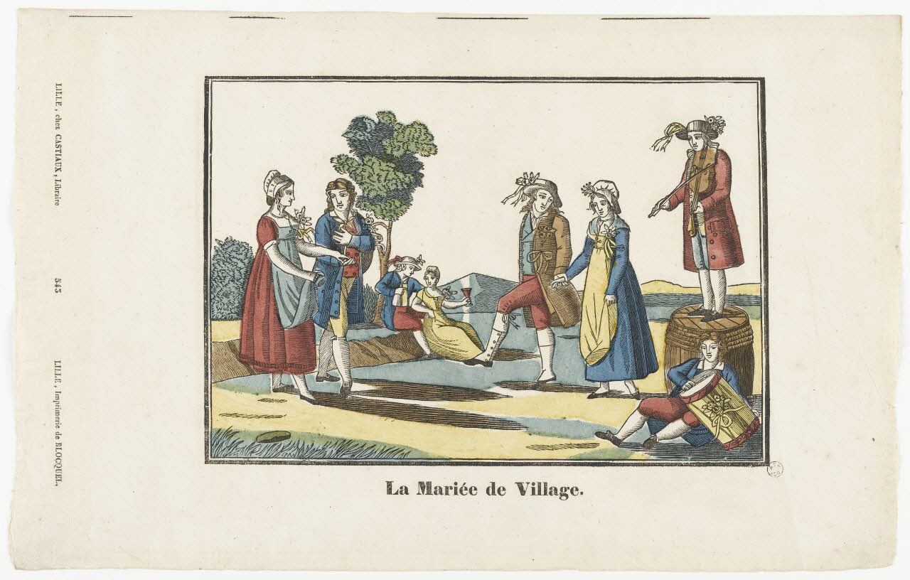 imagerie ancienne La Mariée de Village. 1965.75.615 Photo RMN-Grand Palais (Mucem)