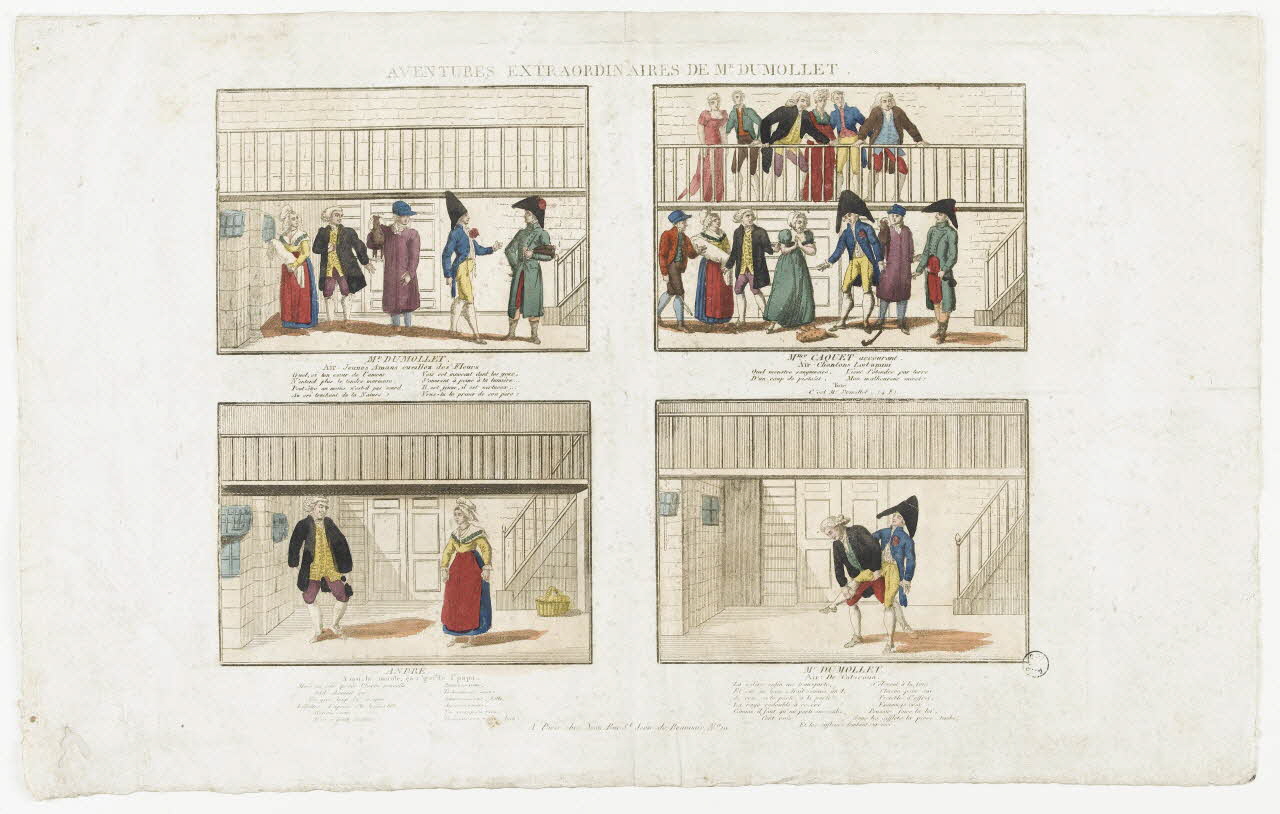 imagerie ancienne AVENTURES EXTRAORDINAIRES DE Mr. DUMOLLET. 1970.23.14 Photo RMN-Grand Palais (Mucem)