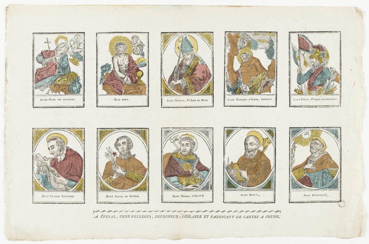 Pellerin imagerie ancienne Saints Lorraine, France 1837 1979.82.23 Photo RMN-Grand Palais (Mucem)