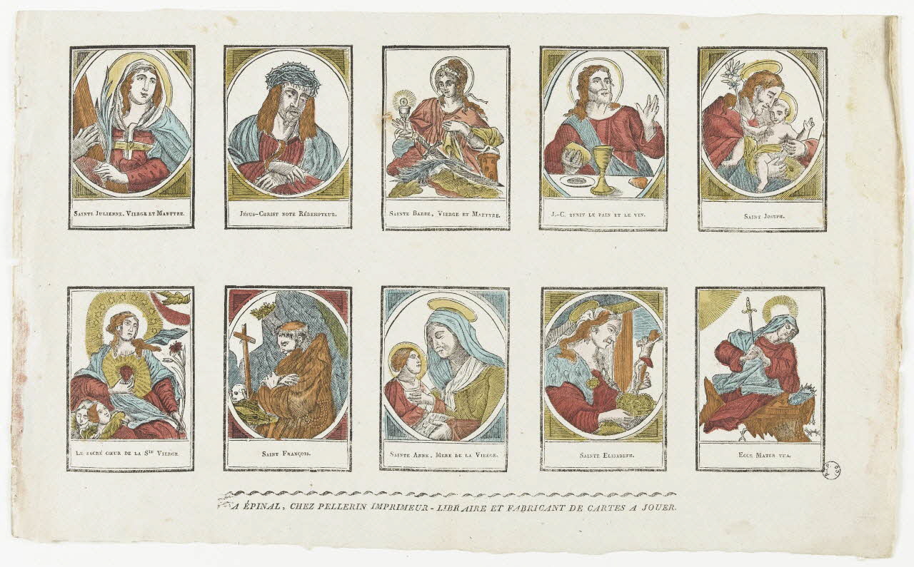 Pellerin imagerie ancienne Saints Lorraine, France 1837 1979.82.24 Photo RMN-Grand Palais (Mucem)