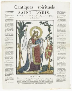 François Georgin ; Pellerin imagerie ancienne Cantiques spirituels.  SAINT LOUIS, Lorraine, France 1837 1979.82.38  Photo RMN-Grand Palais (Mucem)