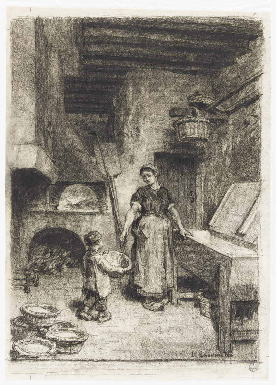 Lhermitte Léon Auguste dessin Le pain 1886 1992.12.1 Photo RMN-Grand Palais (Mucem)