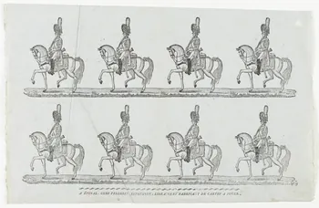 Pellerin imagerie ancienne Soldats français à cheval. Lorraine, France 1837 1979.82.117 Photo RMN-Grand Palais (Mucem)