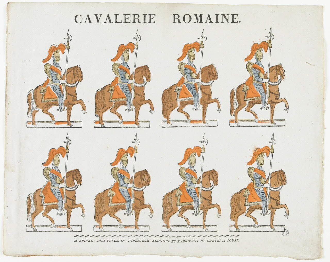 Pellerin imagerie ancienne CAVALERIE ROMAINE. Lorraine, France 1837 1979.82.121 Photo RMN-Grand Palais (Mucem)