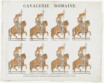 Pellerin imagerie ancienne CAVALERIE ROMAINE. Lorraine, France 1837 1979.82.121 Photo RMN-Grand Palais (Mucem)