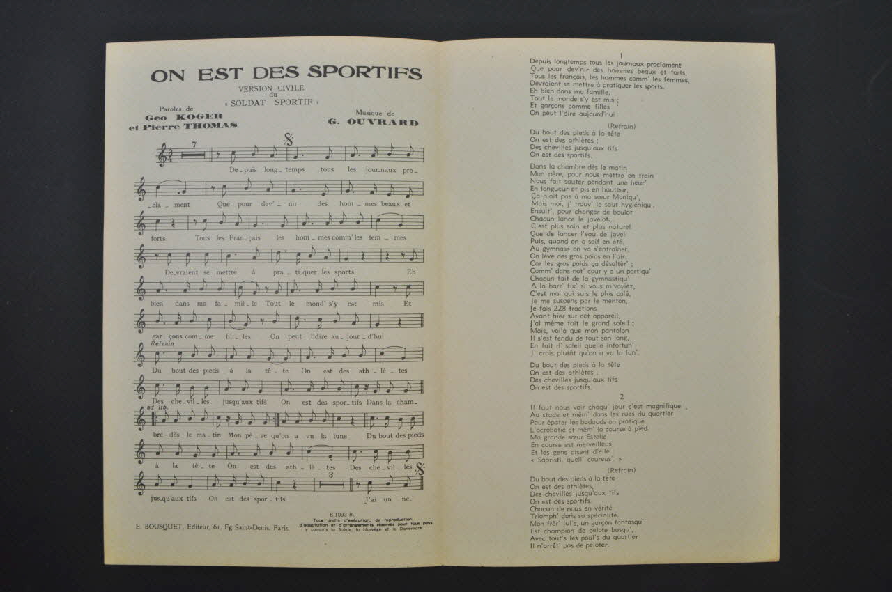 chanson petit format 1968.111.8 Photo Mucem