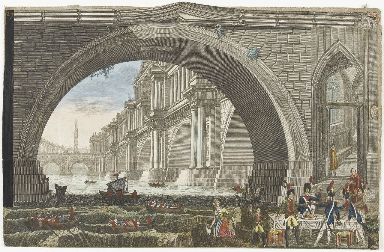 imagerie ancienne Palais du Sénat Rome le Tibre 1981.21.15 Photo RMN-Grand Palais (Mucem)