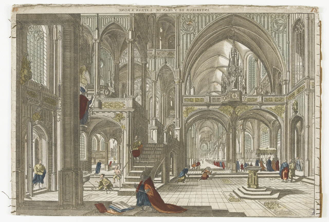 imagerie ancienne INTERIEUR DE ST JEAN DE LATRAN A ROME 1981.21.33 Photo RMN-Grand Palais (Mucem)