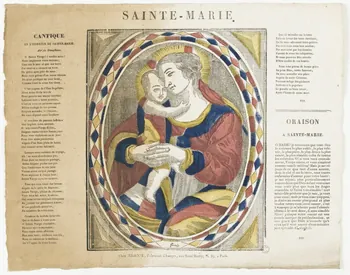 Fleuret ; Julienne imagerie ancienne SAINTE-MARIE. Paris 1830-1835 1995.14.26 Photo RMN-Grand Palais (Mucem)