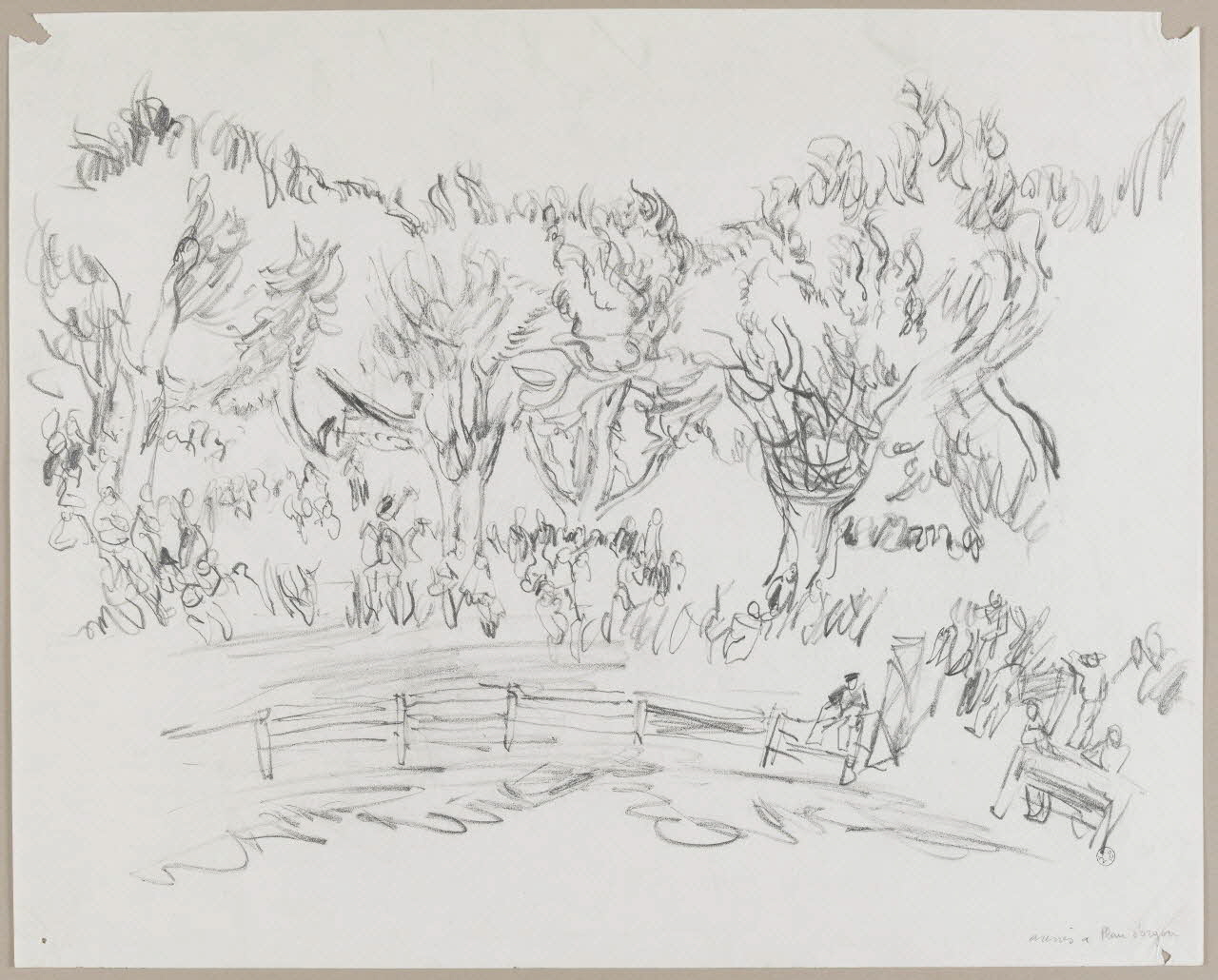 André Jordan dessin Arènes à plan d'Orgon (Bouches-du-Rhône) 1943 1943.19.5 Photo RMN-Grand Palais (Mucem)