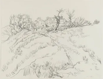 André Jordan dessin ENVIRONS D'APT VAUCLUSE  1943 1943 1943.19.6 Photo RMN-Grand Palais (Mucem)