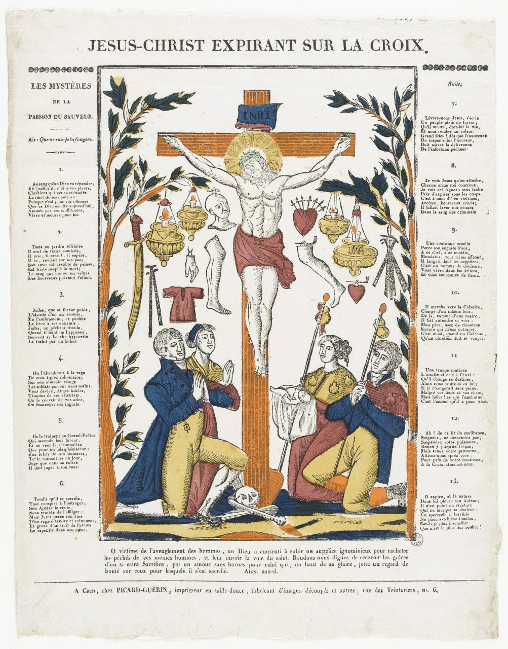 Alphonse Picard ; Guérin Jean François imagerie ancienne JESUS-CHRIST EXPIRANT SUR LA CROIX. Caen 1809-1831 1951.72.9 Photo RMN-Grand Palais (Mucem)
