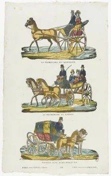 Lallou Louis Casimir ; Jean-Baptiste Castiaux ; Simon-François Blocquel imagerie ancienne Voitures à attelage Lille 1832-1837 1965.75.620  Photo RMN-Grand Palais (Mucem)