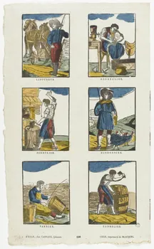 imagerie ancienne Planche de petits métiers 1965.75.621 Photo RMN-Grand Palais (Mucem)