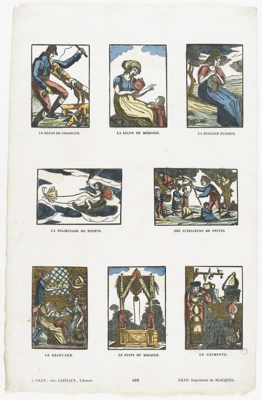 Lallou Louis Casimir ; Jean-Baptiste Castiaux ; Simon-François Blocquel imagerie ancienne Scènes diverses Lille 1809-1837 1965.75.624 Photo RMN-Grand Palais (Mucem)