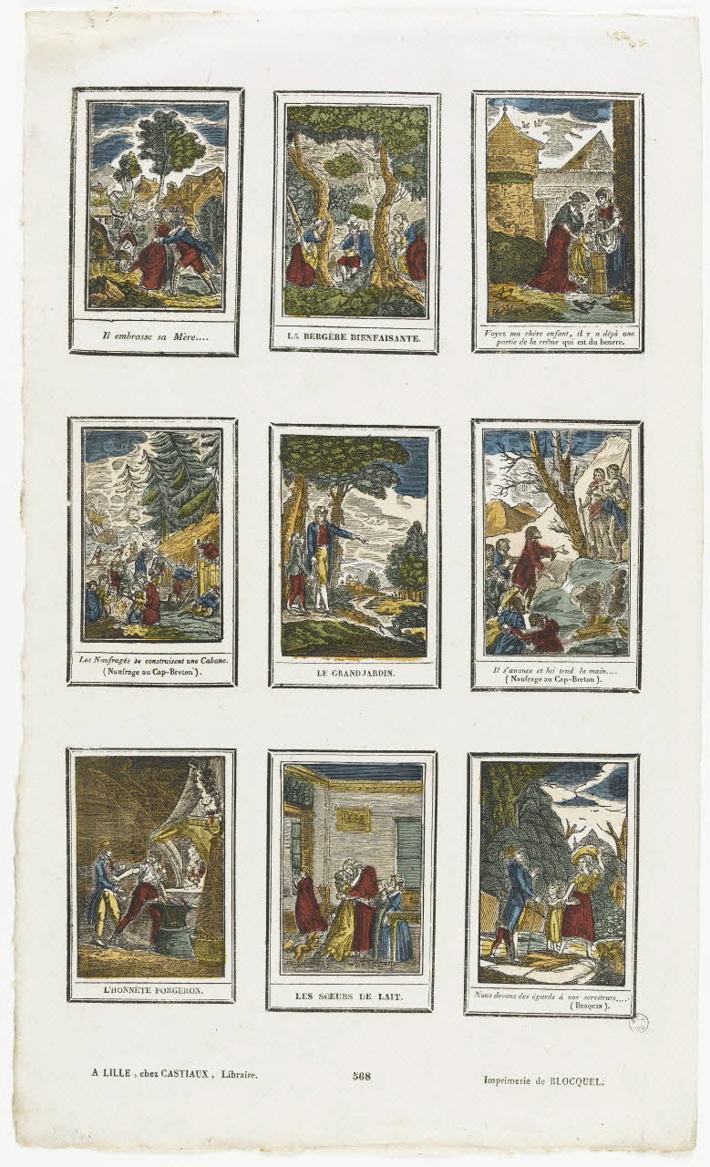 Jean-Baptiste Castiaux ; Simon-François Blocquel imagerie ancienne Suite de scènes Lille 1809-1837 1965.75.628 Photo RMN-Grand Palais (Mucem)