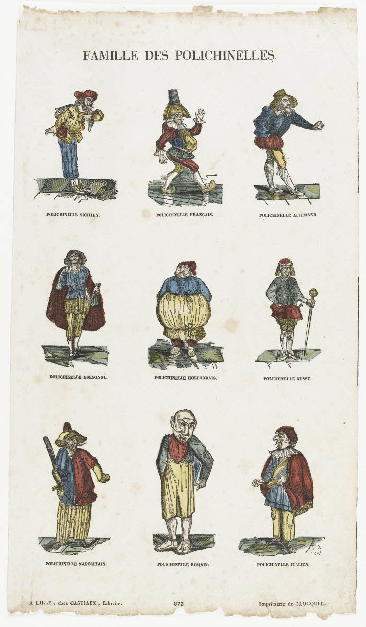 imagerie ancienne FAMILLE DES POLICHINELLES. 1965.75.632 Photo RMN-Grand Palais (Mucem)