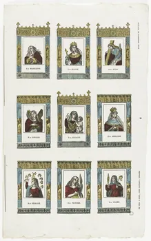 Jean-Baptiste Castiaux ; Simon-François Blocquel imagerie ancienne Planche de saintetés Lille 1809-1837 1965.75.636 Photo RMN-Grand Palais (Mucem)