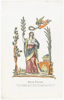 Alphonse Picard imagerie ancienne SAINTE VIRGINIE Caen 1828-1838 1965.75.75 Photo RMN-Grand Palais (Mucem)