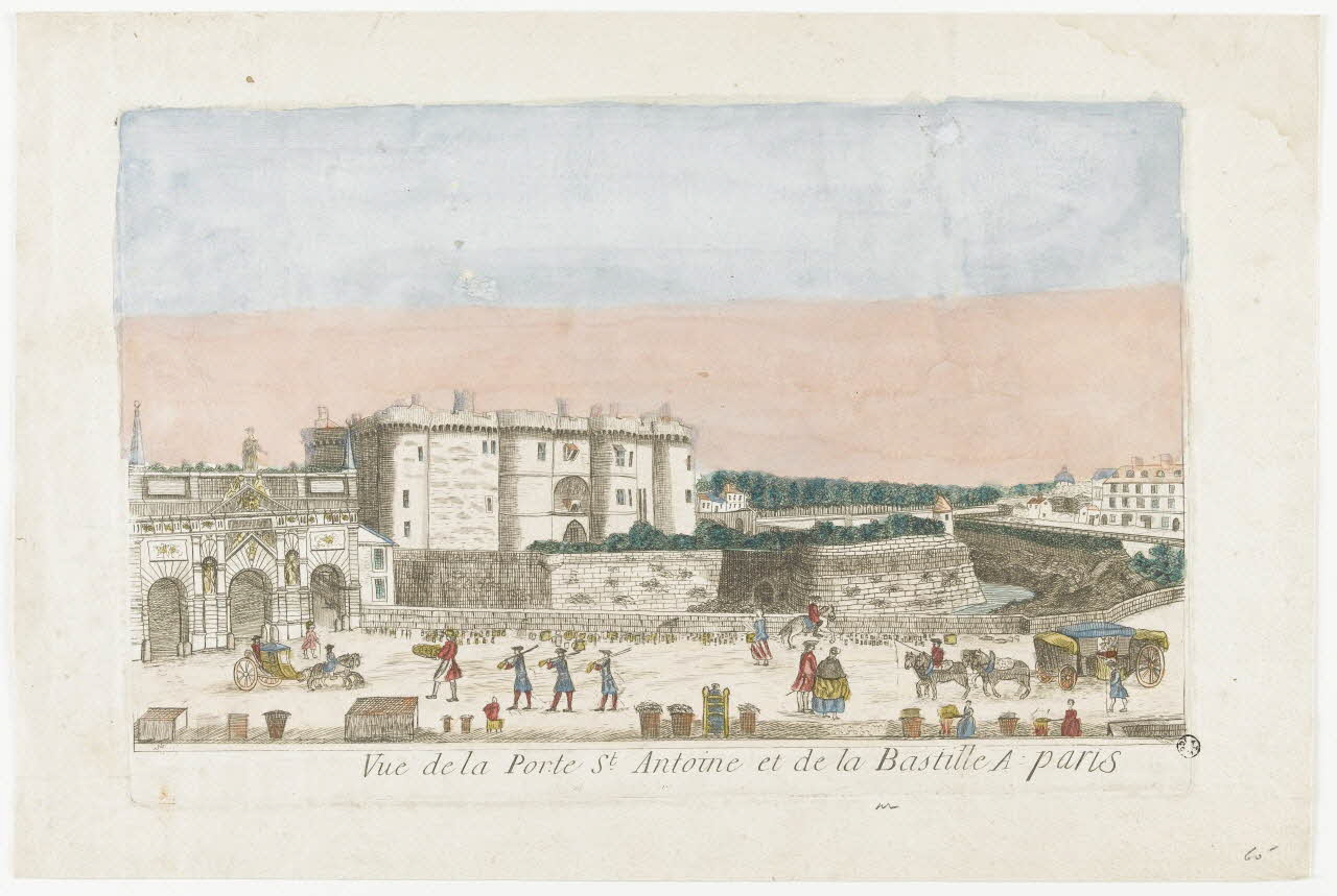 imagerie ancienne Vue de la Porte St. Antoine et de la Bastille A paris Paris 1781 1968.66.6 Photo RMN-Grand Palais (Mucem)