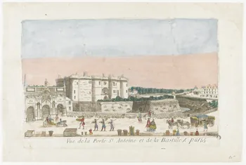 imagerie ancienne Vue de la Porte St. Antoine et de la Bastille A paris Paris 1781 1968.66.6  Photo RMN-Grand Palais (Mucem)