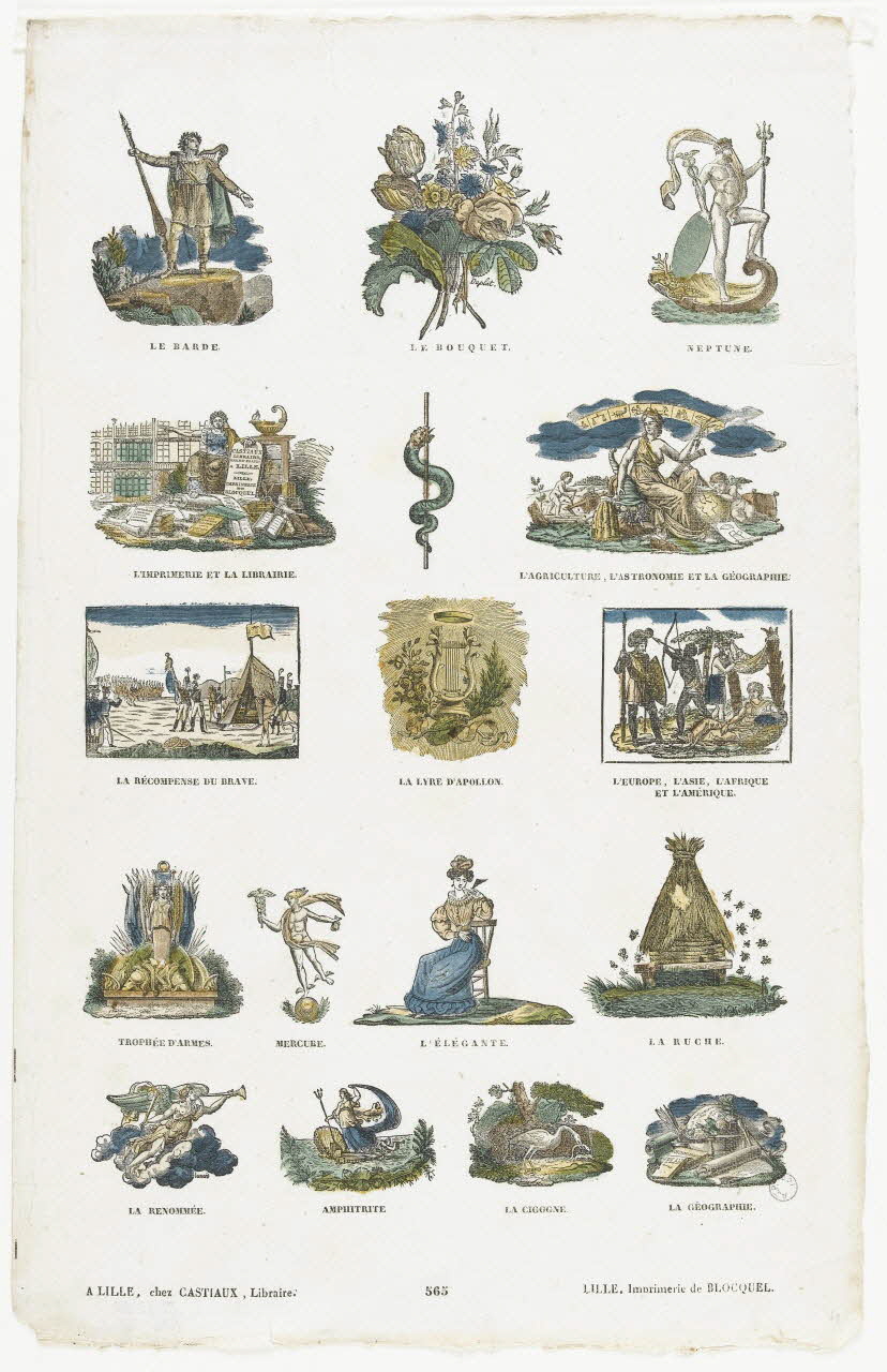 Duplat Victor ; ? ; Durouchail Pierre ; Besnard J. ; Antoine Thiébault ; Cas imagerie ancienne Suite de scènes Lille 1829-1837 1970.82.27 Photo RMN-Grand Palais (Mucem)