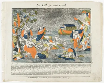 Pellerin imagerie ancienne Le Déluge universel. Lorraine, France 1837 1979.82.106 Photo RMN-Grand Palais (Mucem)