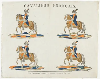 Pellerin imagerie ancienne CAVALIERS FRANCAIS. Lorraine, France 1837 1979.82.112 Photo RMN-Grand Palais (Mucem)