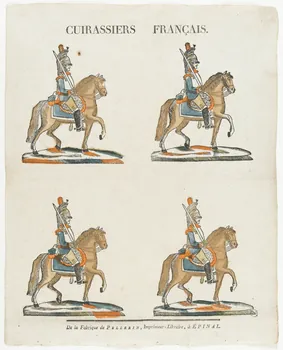 Pellerin imagerie ancienne CUIRASSIERS FRANCAIS. Lorraine, France 1837 1979.82.113 Photo RMN-Grand Palais (Mucem)