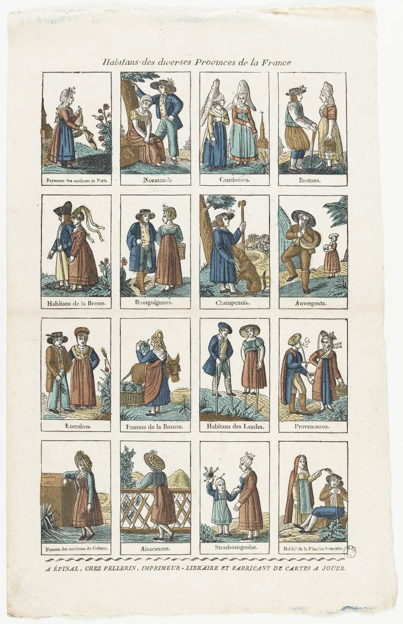 François Georgin ; Pellerin imagerie ancienne Habitans des diverses Provinces de la France Lorraine, France 1837 1979.82.12 Photo RMN-Grand Palais (Mucem)