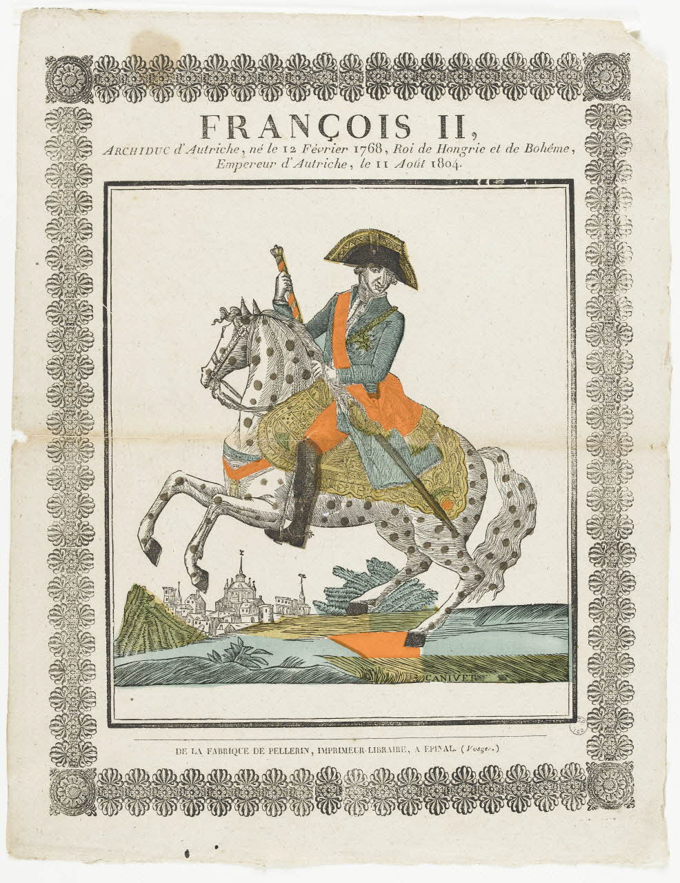 François-Marc Canivet ; Pellerin imagerie ancienne FRANCOIS II, Lorraine, France 1837 1979.82.2 Photo RMN-Grand Palais (Mucem)