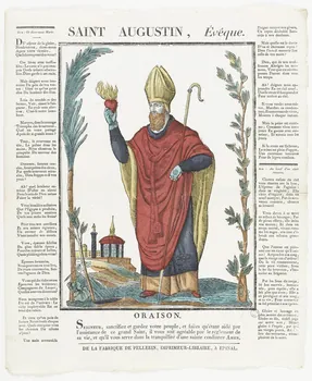 François Georgin ; Pellerin imagerie ancienne SAINT AUGUSTIN, Evêque. Lorraine, France 1837 1979.82.65 Photo RMN-Grand Palais (Mucem)