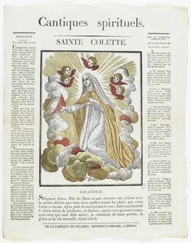 François Georgin ; Pellerin imagerie ancienne Cantiques spirituels.  SAINTE COLETTE. Lorraine, France 1837 1979.82.74 Photo RMN-Grand Palais (Mucem)
