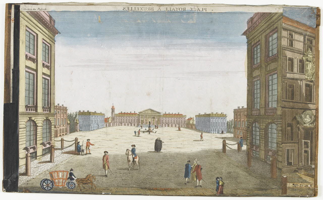 imagerie ancienne PLACE ROYALE A BRUXELLES. 1981.21.43 Photo RMN-Grand Palais (Mucem)