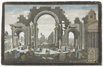 imagerie ancienne ruine du temple de palmire à athènes 1981.21.47 Photo RMN - Grand Palais (MuCEM) - Jean-Gilles Berizzi