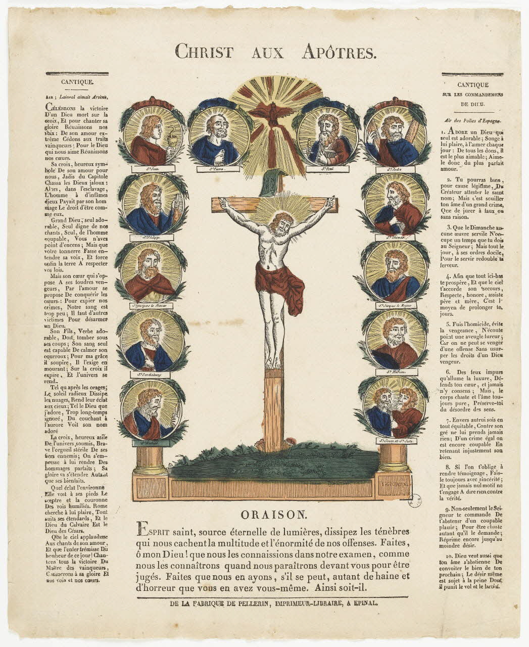 Pellerin imagerie ancienne CHRIST AUX APOTRES. Lorraine, France 1837 1986.81.65 Photo RMN-Grand Palais (Mucem)