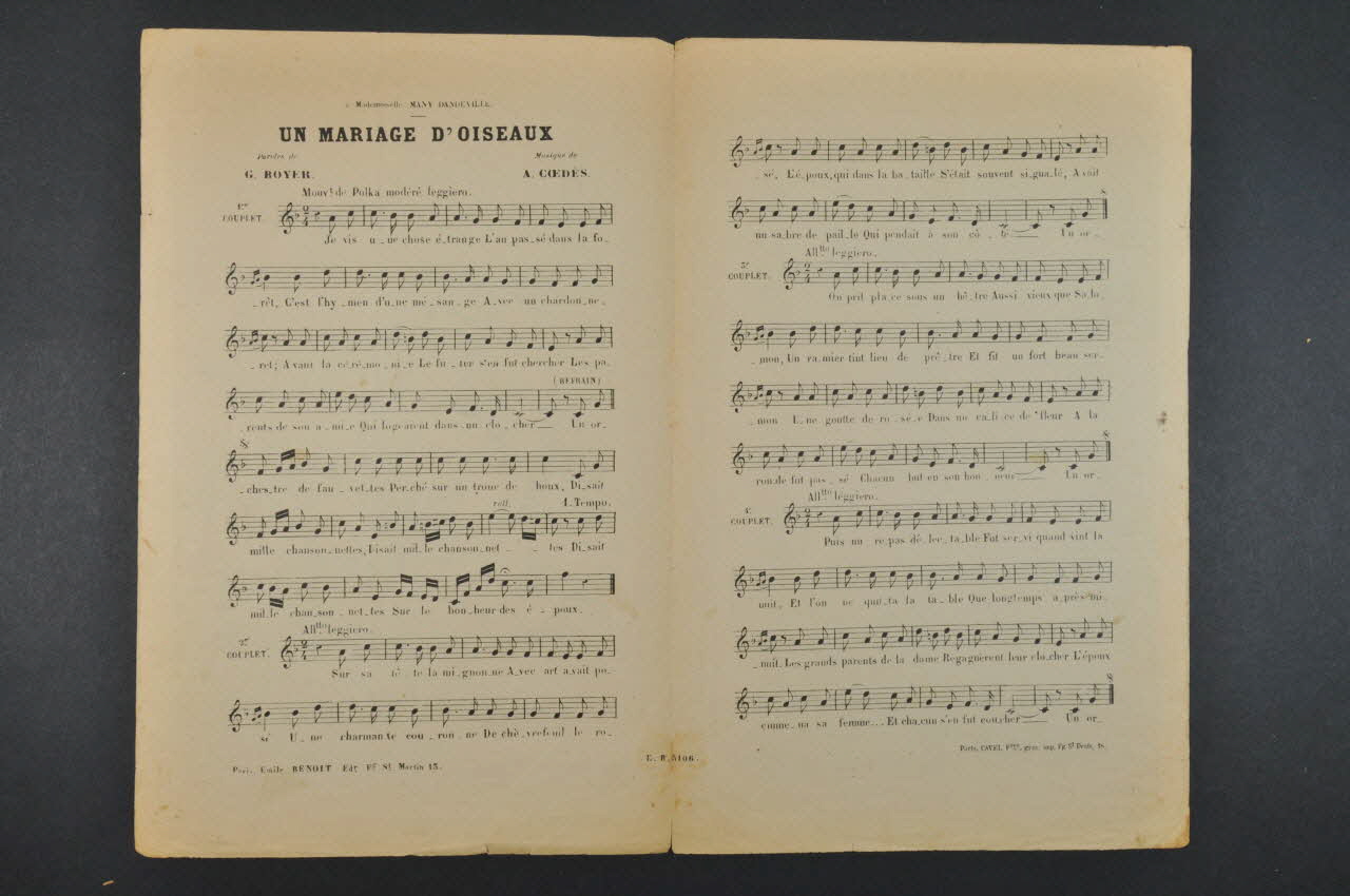 chanson petit format 1970.139.21 Photo Mucem