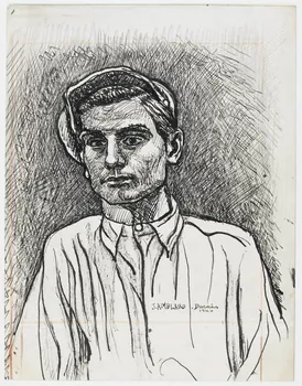 Jean Amblard dessin double face Portrait d'ouvrier Denain 1946 1948.49.14  Photo RMN-Grand Palais (Mucem)