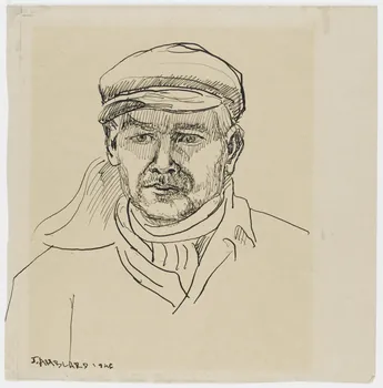 Jean Amblard dessin double face Portrait d'ouvrier 1946 1948.49.15  Photo RMN-Grand Palais (Mucem)