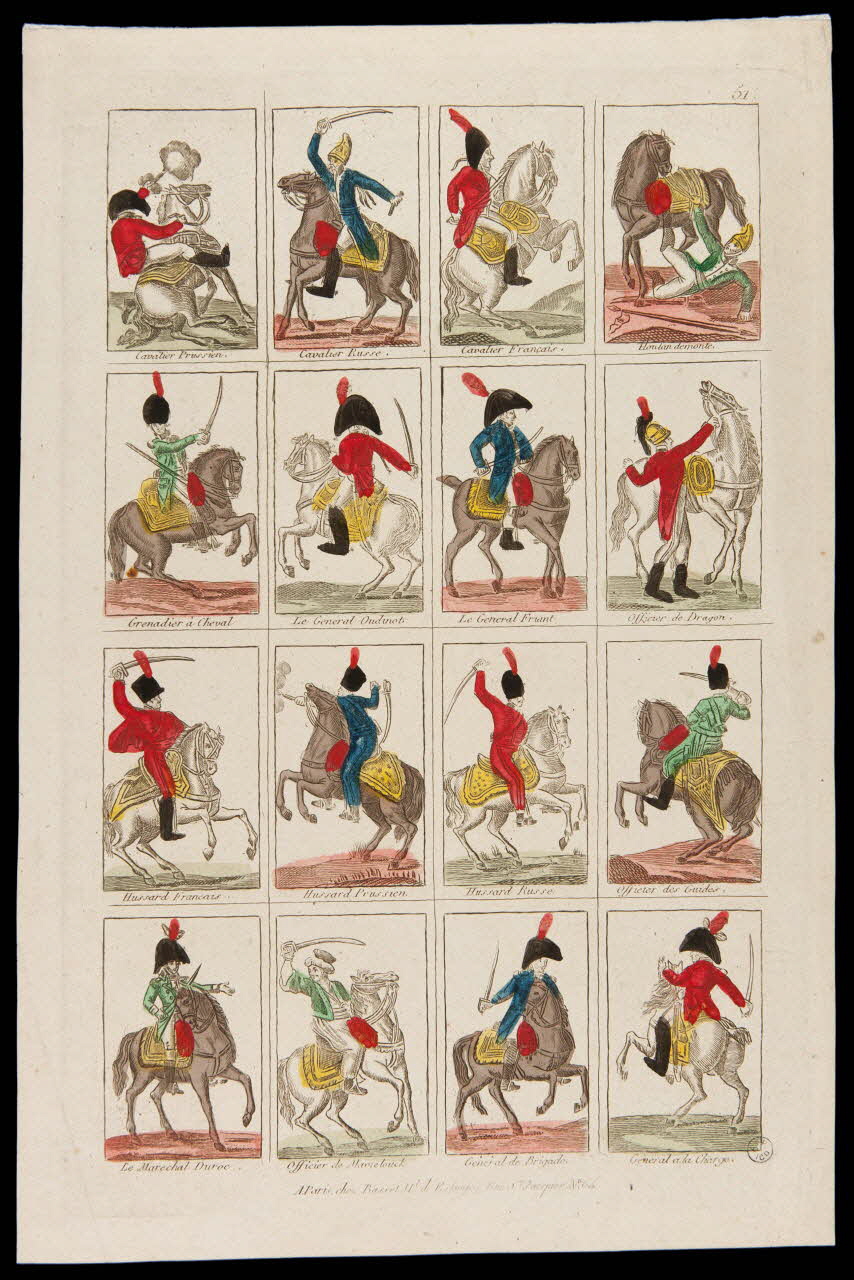 Basset. Paris imagerie ancienne Cavaliers Paris 1805-1833 1953.12.105 Photo