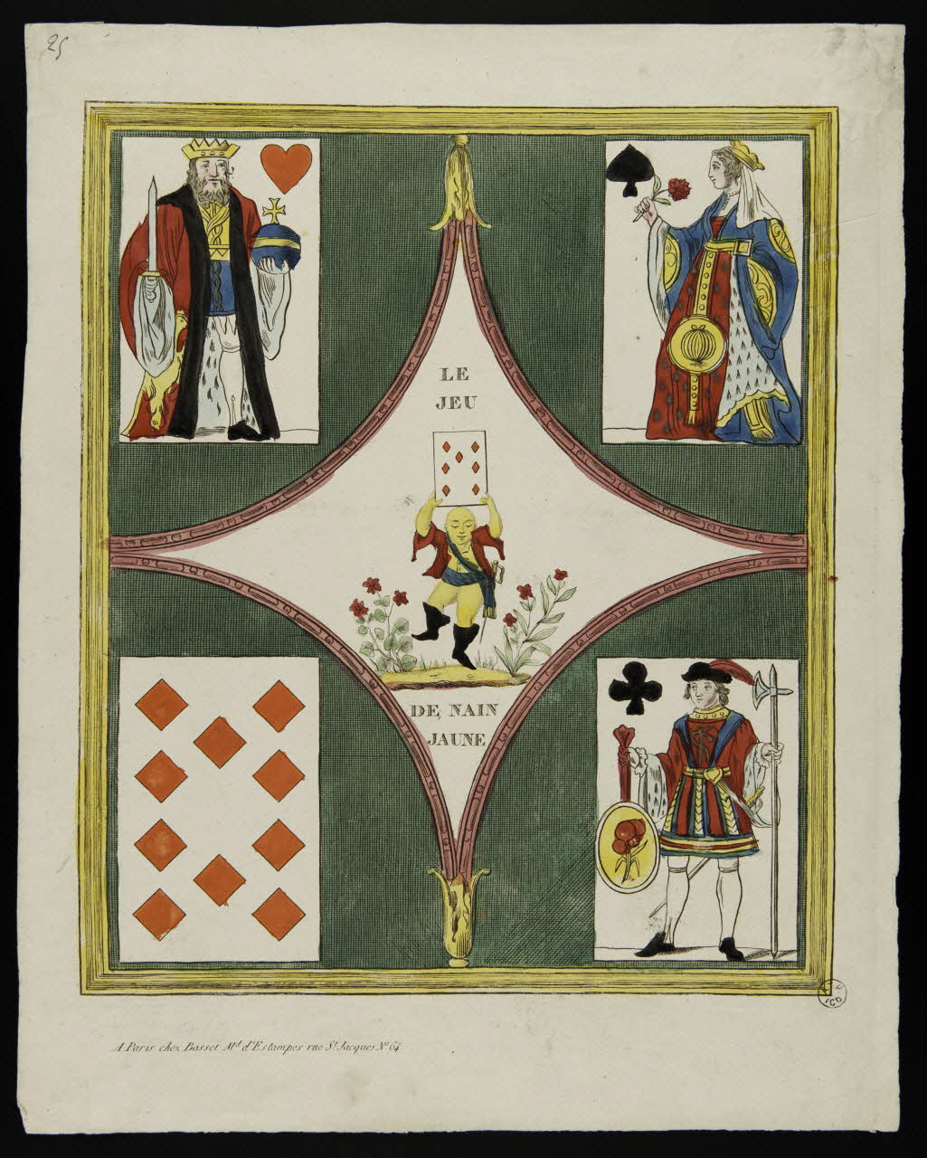 Basset. Paris nain jaune LE JEU DE NAIN JAUNE. Paris 1837-1849 1953.12.108 Photo