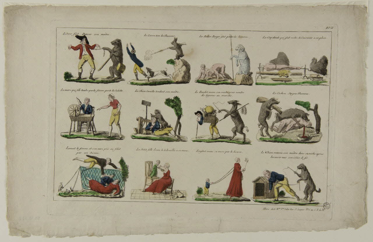 imagerie ancienne Le monde à l'envers 1953.12.122 Photo