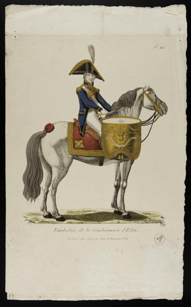 imagerie ancienne Timbalier de la Gendarmerie d'Elite. 1953.12.124 Photo