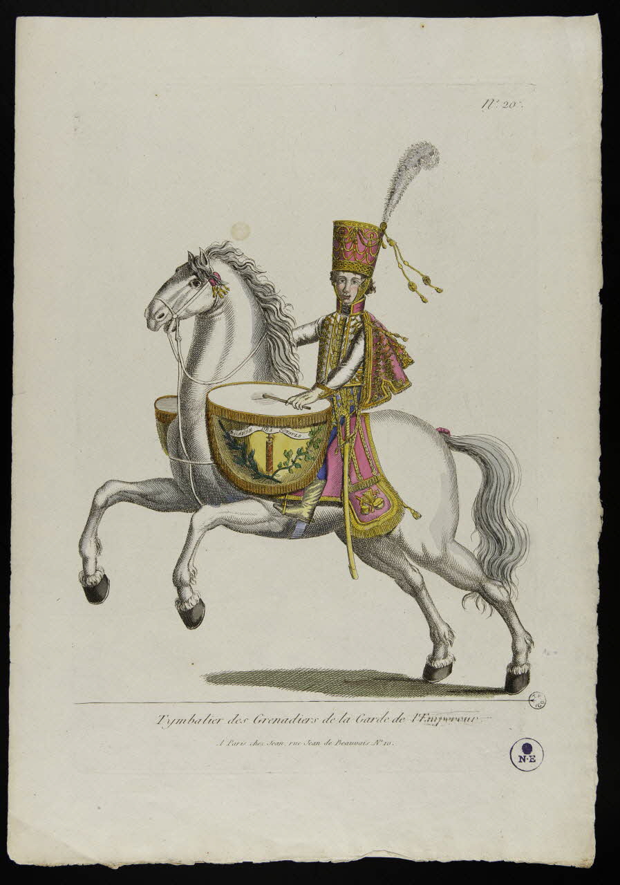 imagerie ancienne Tymbalier des Grenadiers de la Garde de l'Empereur. 1953.12.125 Photo